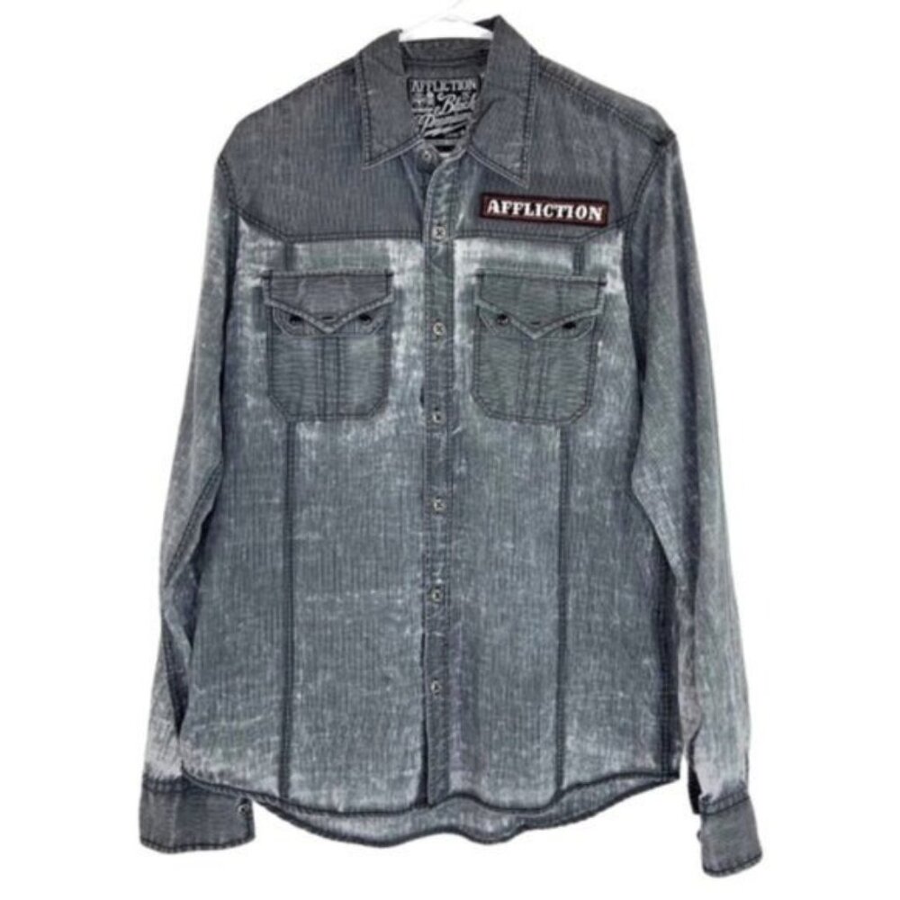 Affliction Black Premium Button Down Shirt